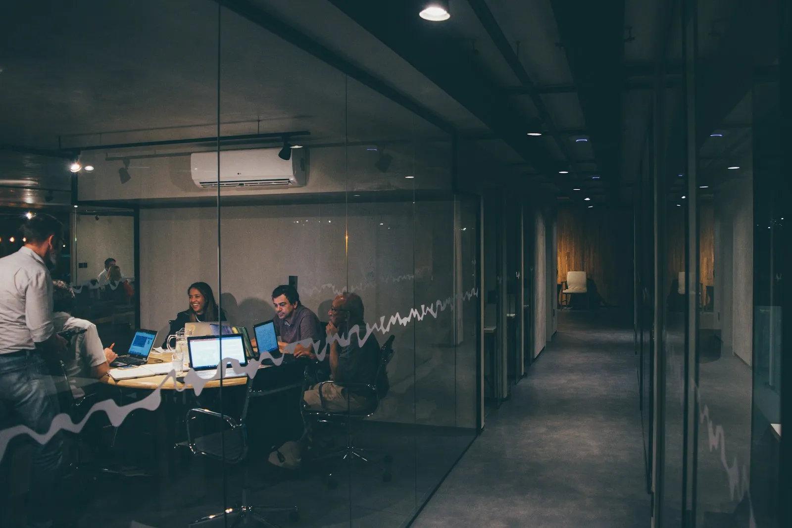 Marketing and content team in a meeting